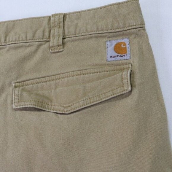 Carhartt Shorts Mens 40 x 10 1/2 Brown Cargo Relaxed Fit Slight Stretch - Picture 8 of 11
